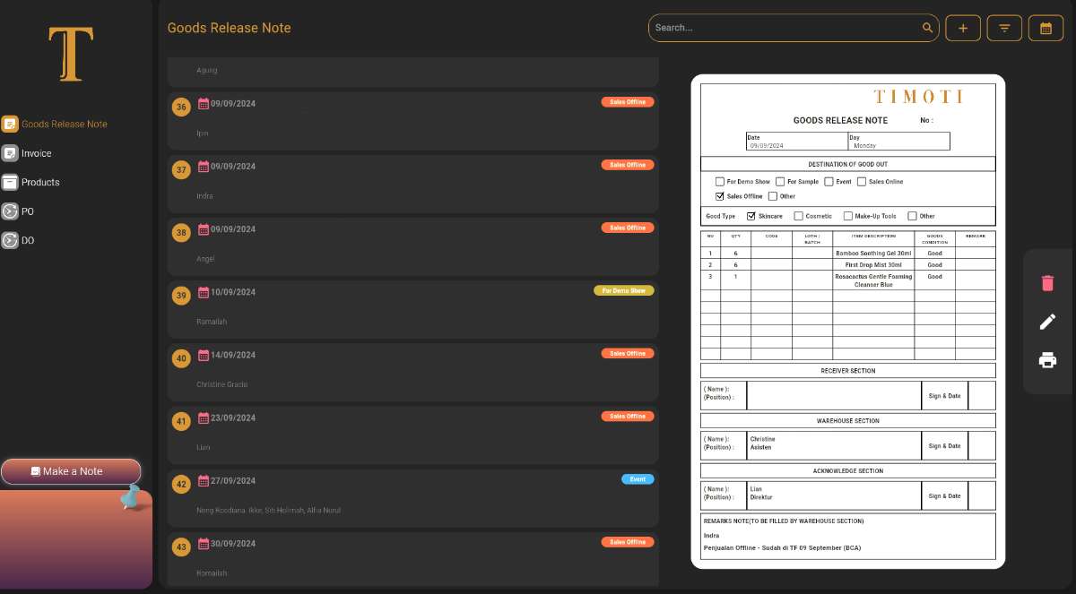 Document Invoice