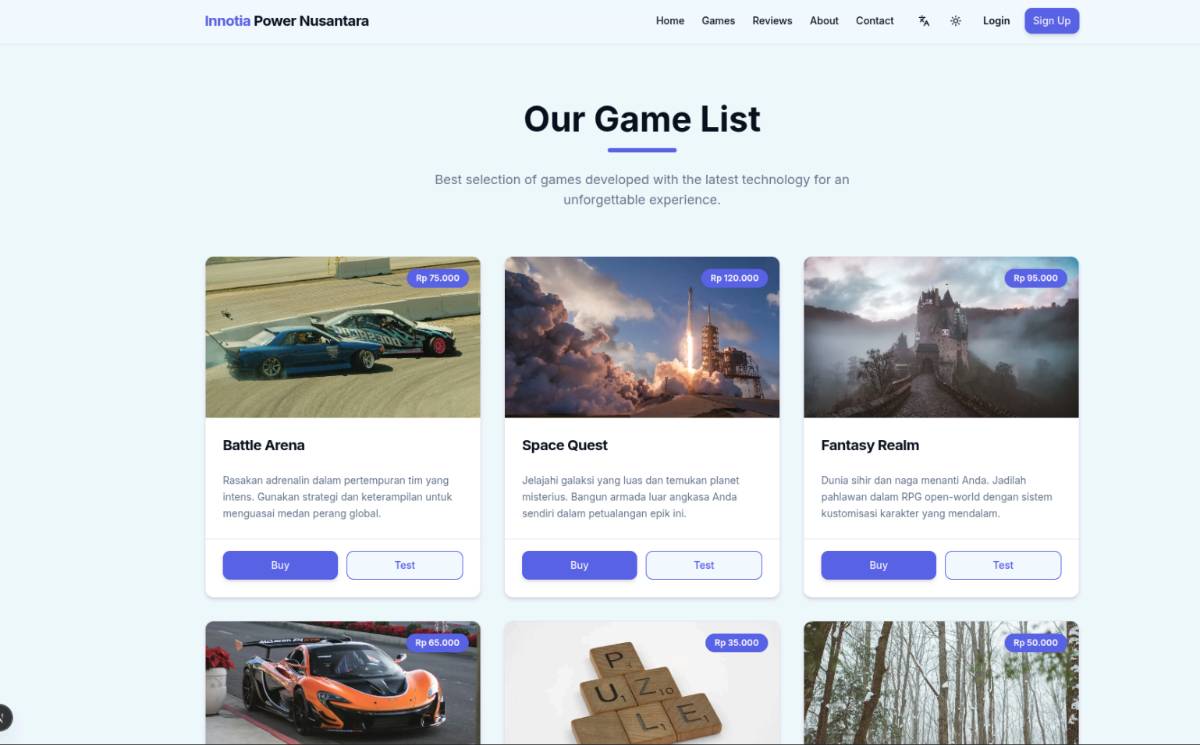Innotia Games Landing
